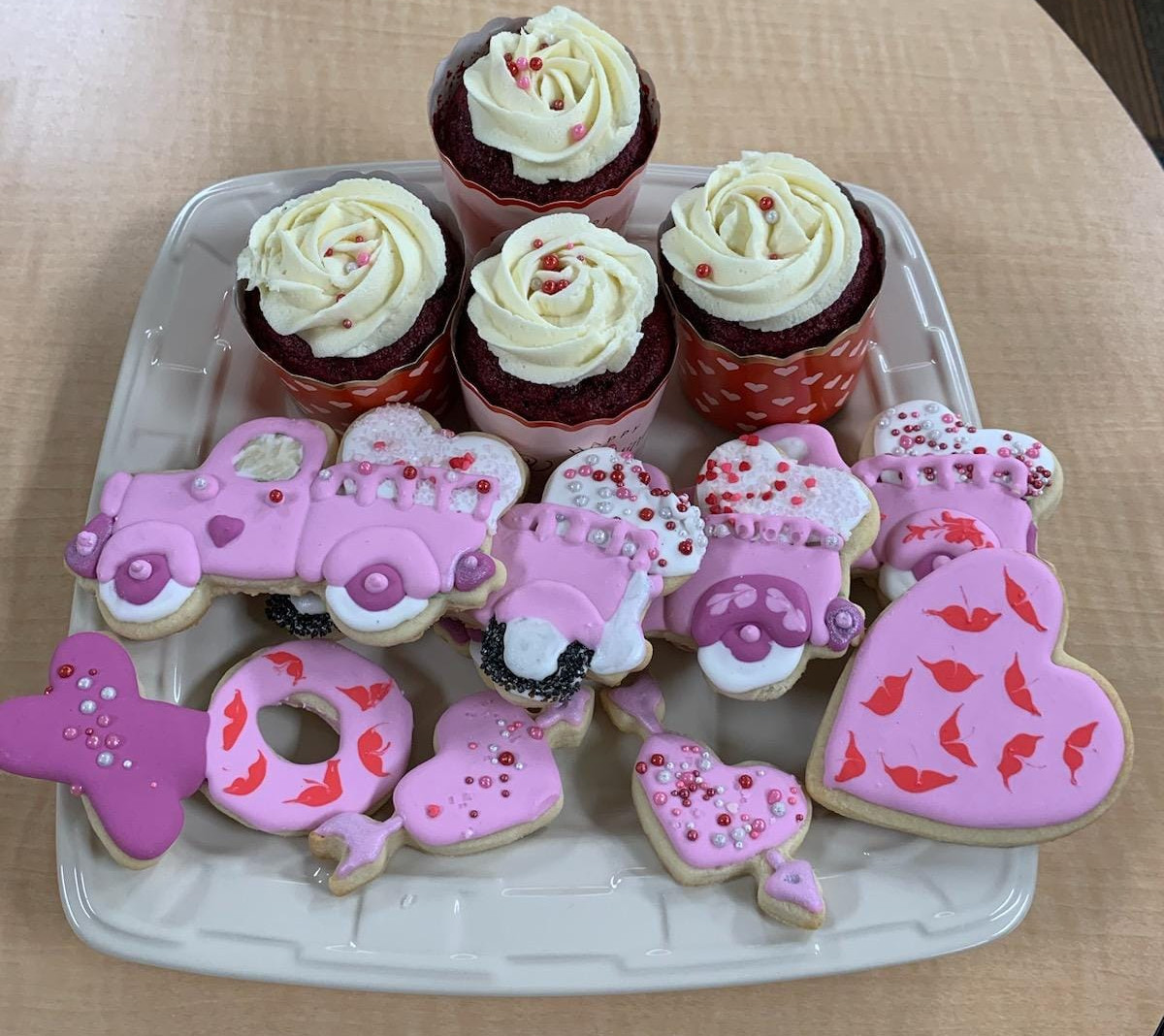 Heart Cookies and Cupcakes